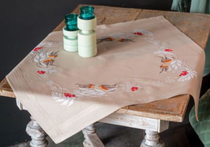 Robins in Winter - Tablecloth