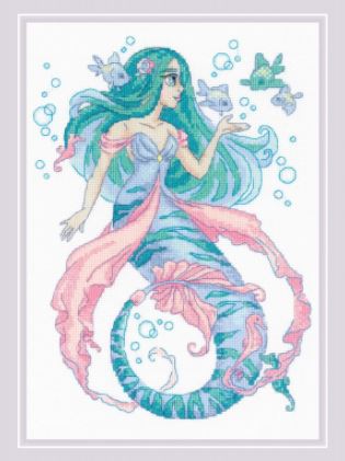 click here to view larger image of Little Mermaid Rosalina (counted cross stitch kit)
