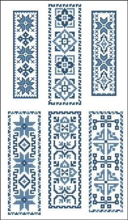 Victorian Blue Bookmarks