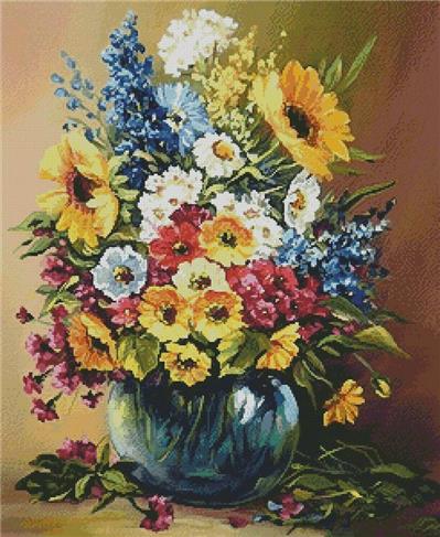 click here to view larger image of Flowers Painted with Summer (chart)