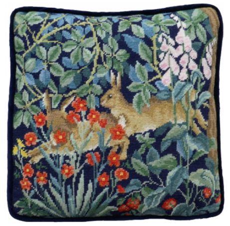 click here to view larger image of Greenery Hares Tapestry (needlepoint kit)