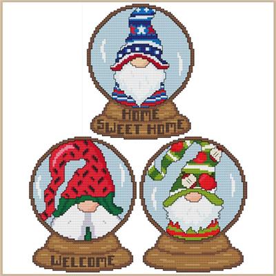 Monthly Gnome Snow Globes - July August September