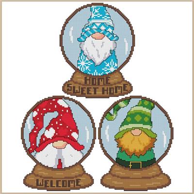 Monthly Gnome Snow Globes - January February March