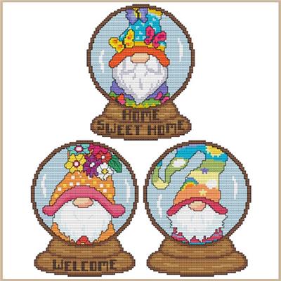 Monthly Gnome Snow Globes - April May June