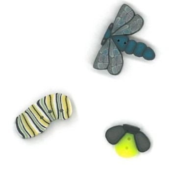 Bats, Bugs, Toads & Spiders Button Pack - JAB8835.G