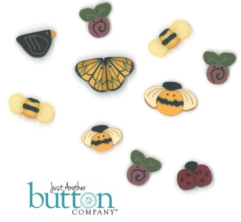 Bees Buzzing Button Pack - JAB7349.G