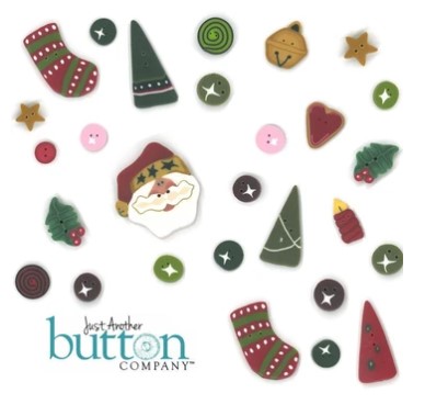 Happy Christmas Row Button Pack - JAB7597.G
