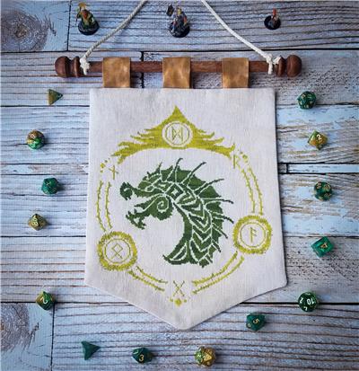 Runic Tribal Dragons Green Dragon