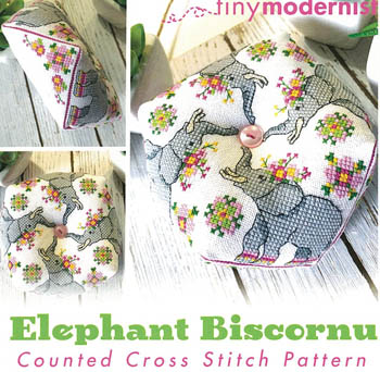 Elephant Biscornu - January