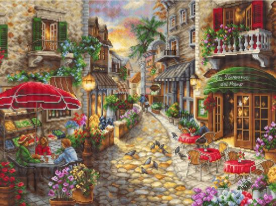 click here to view larger image of Early Evening in Avola (counted cross stitch kit)