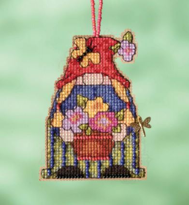 click here to view larger image of Garden Girl Gnome (2022) (counted cross stitch kit)