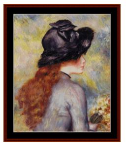 Girl Holding Tulips (Small) - Renoir