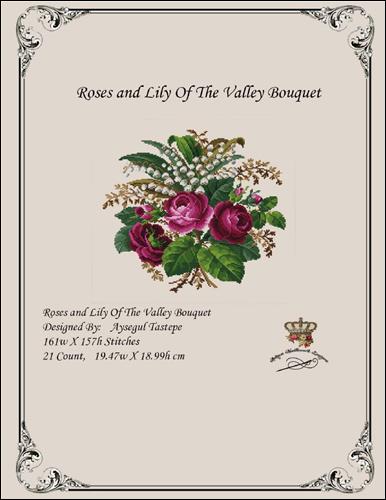 click here to view larger image of Roses and Lily of the Valley Bouquet (chart)