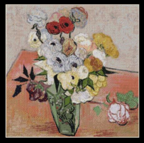 Japanese Vase with Roses - Van Gogh