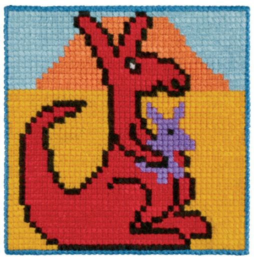 click here to view larger image of Kangaroo - Canvas (needlepoint kit)