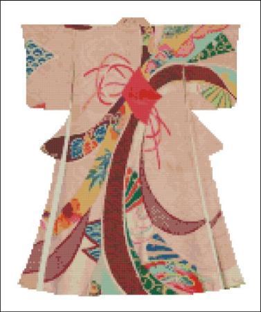 Kimono 002 - Pink Ribbons