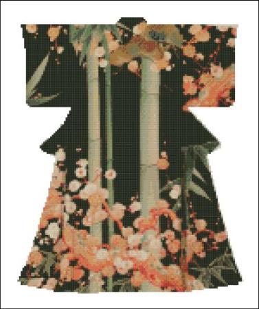 Kimono 006 - Orange Bamboo