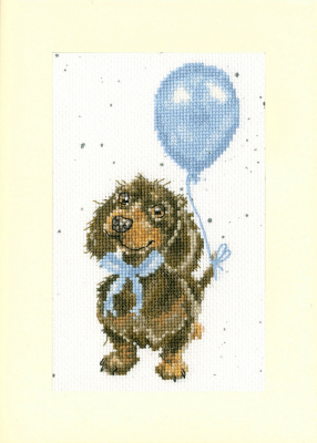 click here to view larger image of Welcome Little Sausage Greeting Card (counted cross stitch kit)