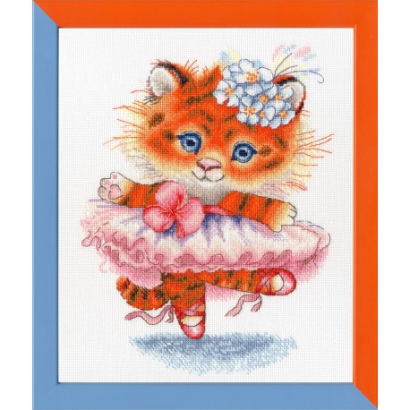 click here to view larger image of Tiger Cub - Ballerina (counted cross stitch kit)