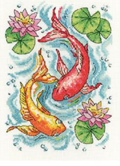 click here to view larger image of Fish Pond (counted cross stitch kit)
