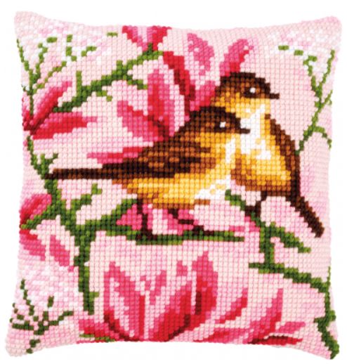 Bird and Magnolia Cushion