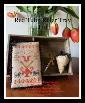 click here to view larger image of Red Tulip Ruler Tray Lid (chart)