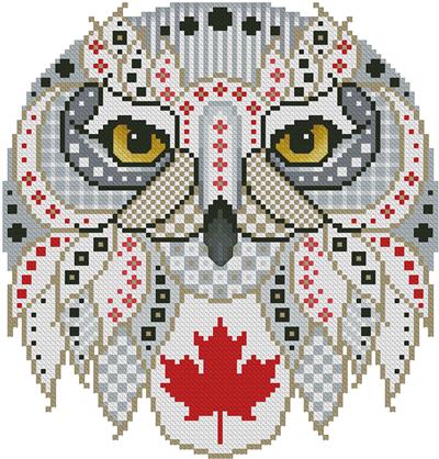 Colorful Owls O Canada