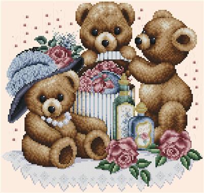 click here to view larger image of Hatbox Teddies (chart)