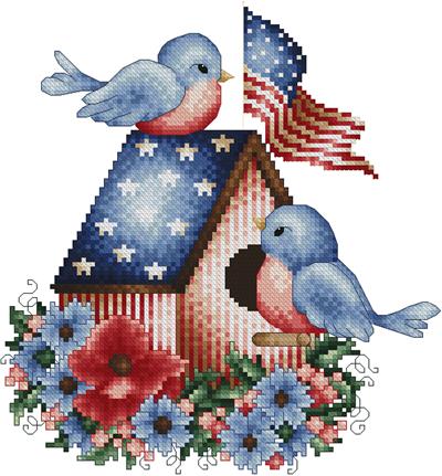 click here to view larger image of Patriotic Love Birds (chart)