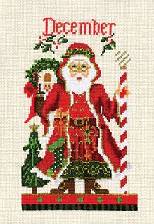 click here to view larger image of December Santa - Kit (counted cross stitch kit)