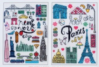 New York and Paris (set of two)