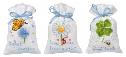 click here to view larger image of Wishes (Set of 3 bags) (counted cross stitch kit)
