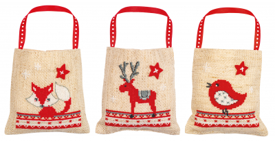 Christmas Animals- Set of 3 Bags
