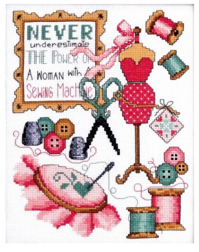 click here to view larger image of Never Underestimate Kit (counted cross stitch kit)