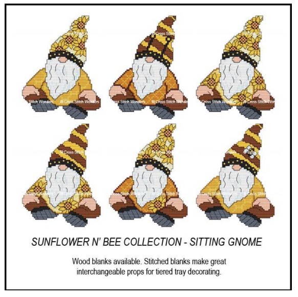 Sunflower N Bee Collection - Sitting Gnomes