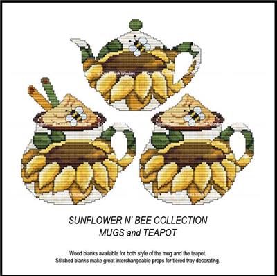 Sunflower N Bee Collection - Mugs and Teapot