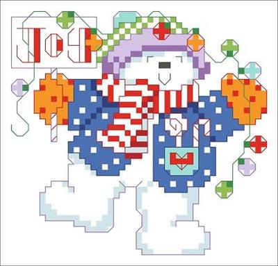 Joyful Snowman Big Stitch