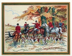 click here to view larger image of Hunting (counted cross stitch kit)