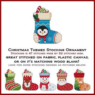 click here to view larger image of Christmas Stocking - Penguin (chart)