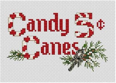 Candy Canes w/charm - Sue Hillis