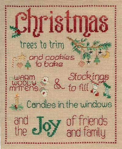 click here to view larger image of Christmas Time w/charms - Sue Hillis (chart)