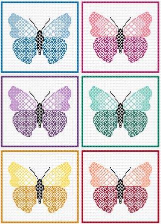 click here to view larger image of Butterfly Coaster Set of 6 Designs (chart)