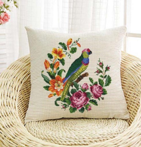 Exotic Birds and Garden Flowers - A