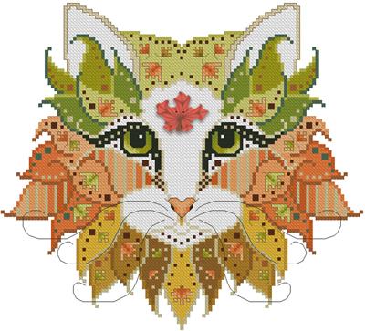click here to view larger image of Colorful Cats - Maple Leaf (chart)