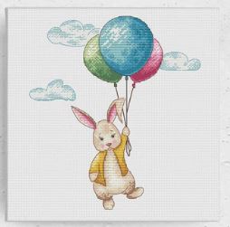 Bunny Rabbit and Balloons