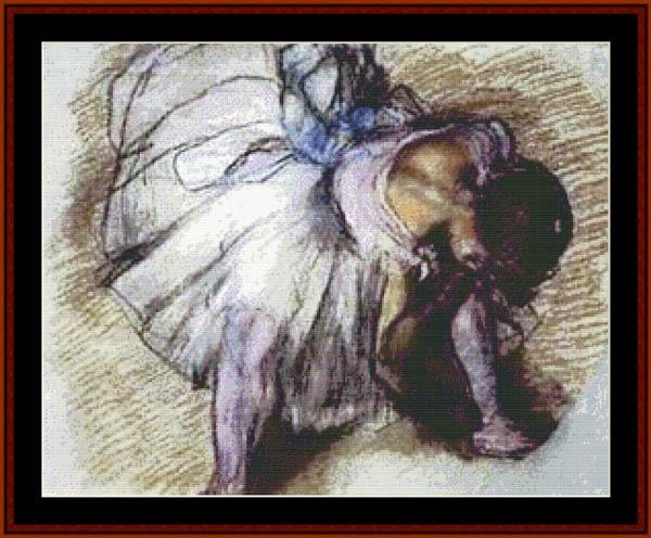 Dancer Tying Shoes - Edgar Degas