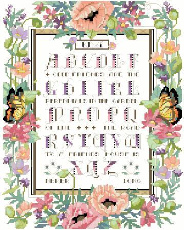 Alphabet Floral Sampler