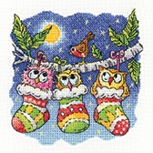 click here to view larger image of Christmas Hoot - Birds of A Feather (counted cross stitch kit)