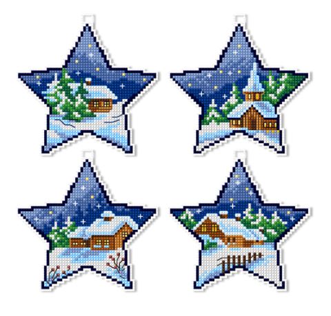Winter Stars Set of 4 - 7675
