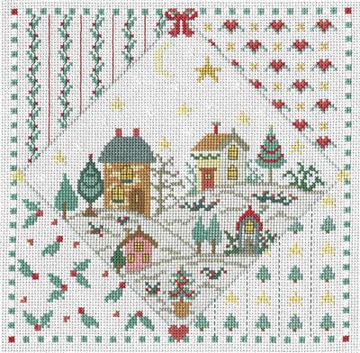 click here to view larger image of Snow Village Quilt (counted cross stitch kit)